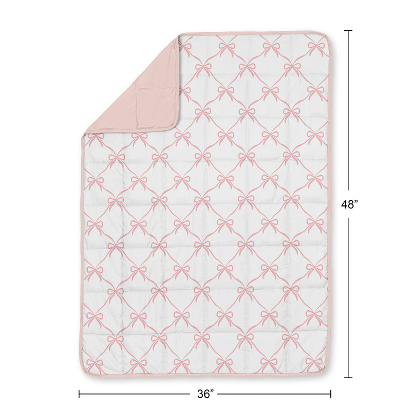 Ballerina and Ballet Bows Collection Toddler 5lbs Weighted Blanket for Kids