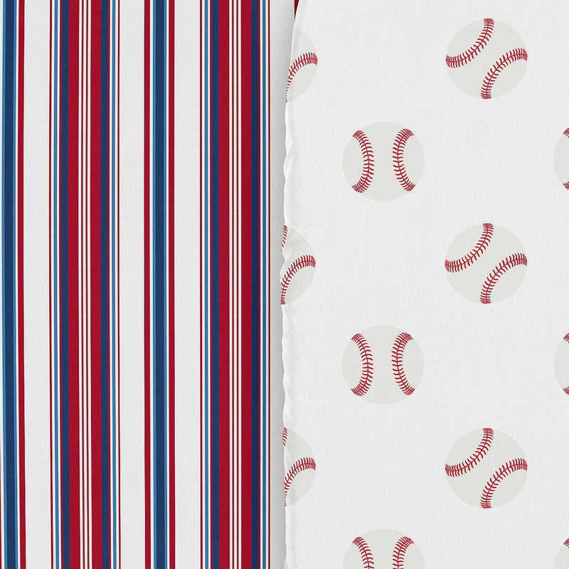 Baseball Patch Collection 2 Pack Baby Bassinet Fitted Sheets