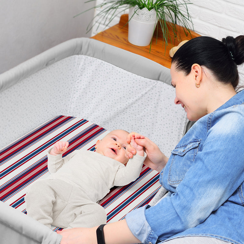 Baseball Patch Collection 2 Pack Baby Bassinet Fitted Sheets