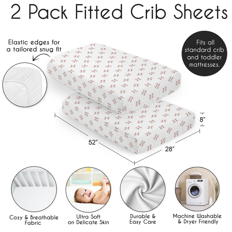 Baseball Patch Collection 2 Pack Crib Sheets
