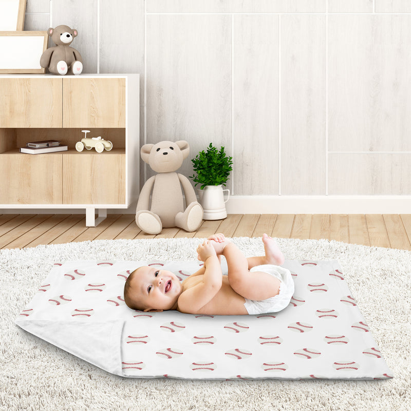 Baseball Patch Collection Baby Blanket