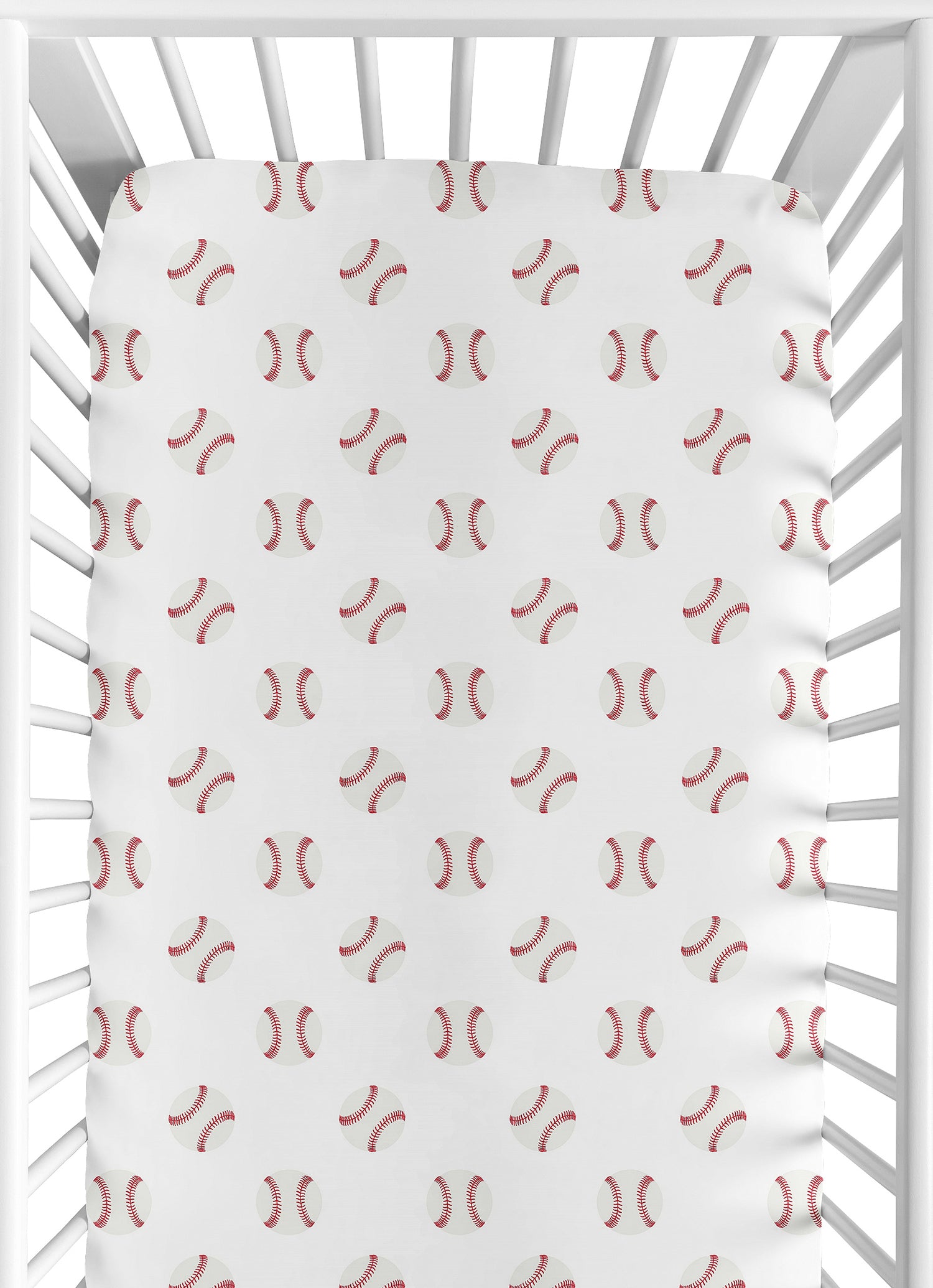 Baseball Patch Collection Crib Sheet