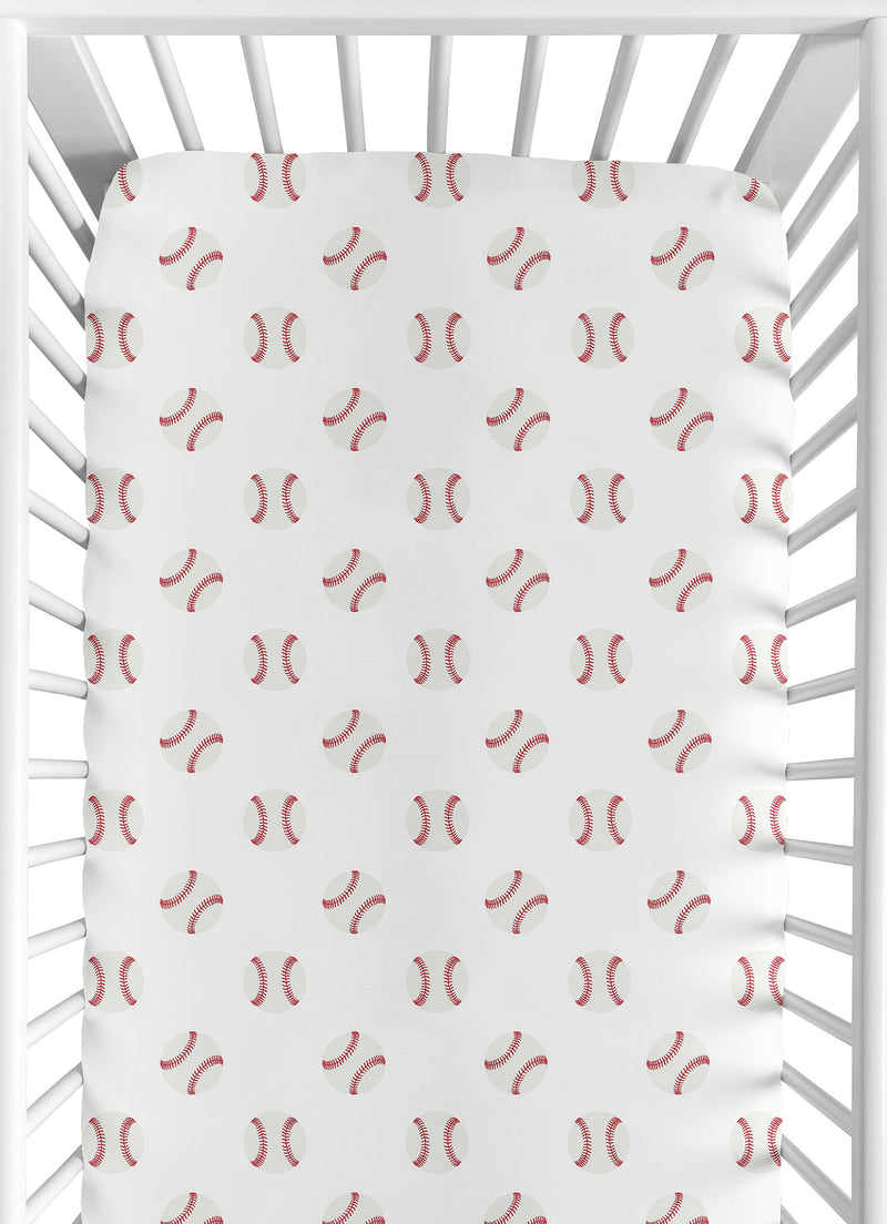 Baseball Patch Collection Crib Sheet