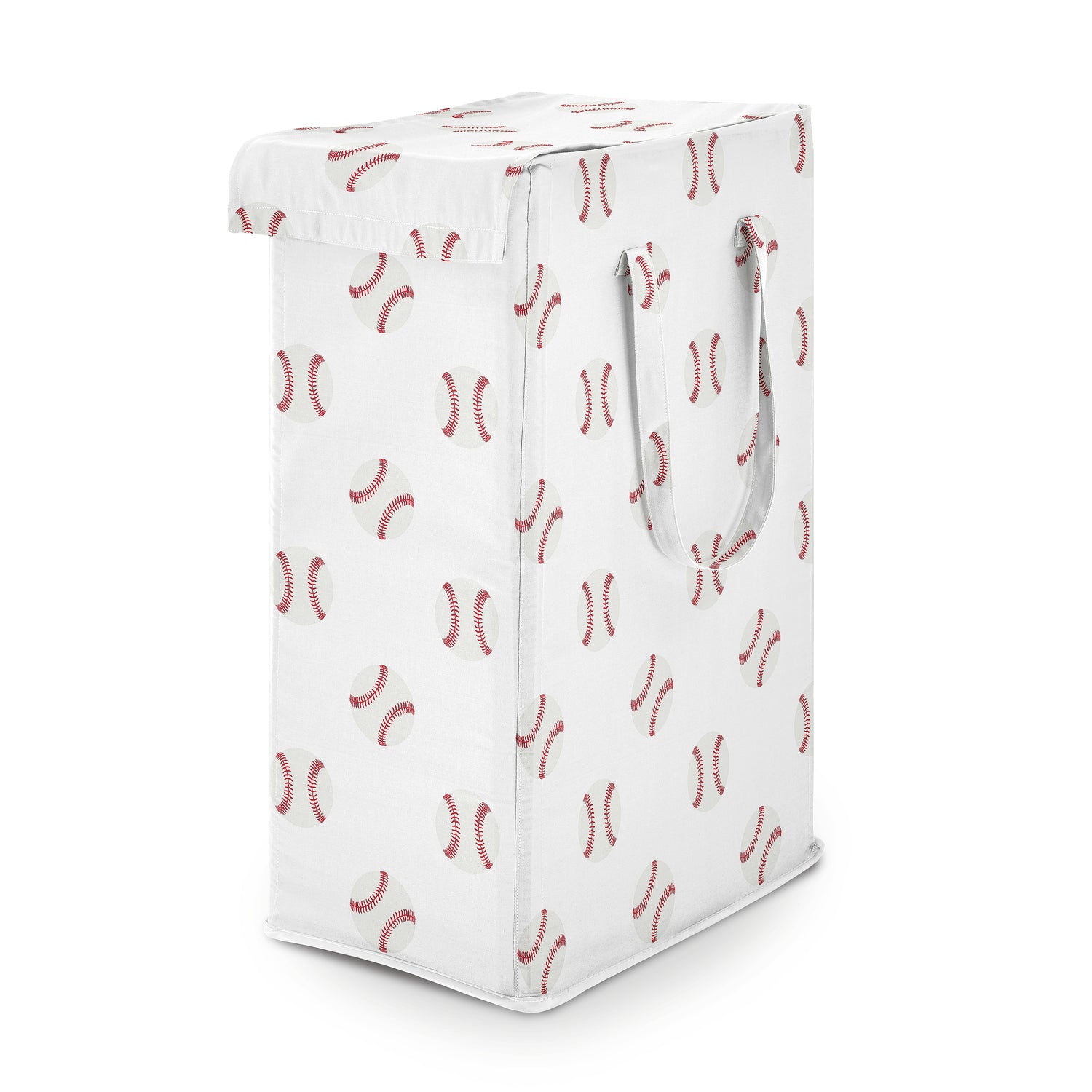 Baseball Patch Collection Laundry Hamper with Handles
