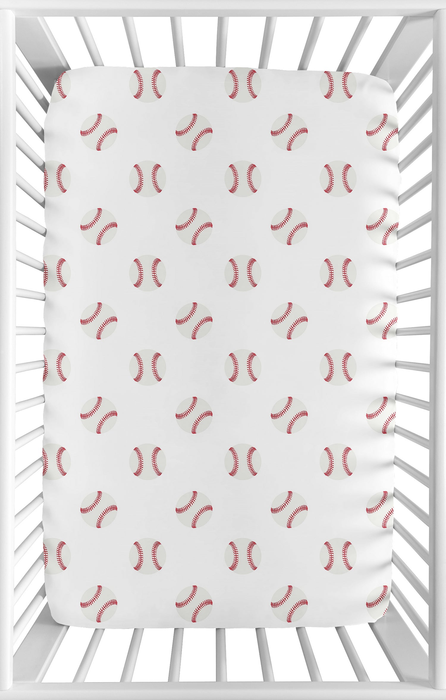 Baseball Patch Collection Mini Crib Sheet