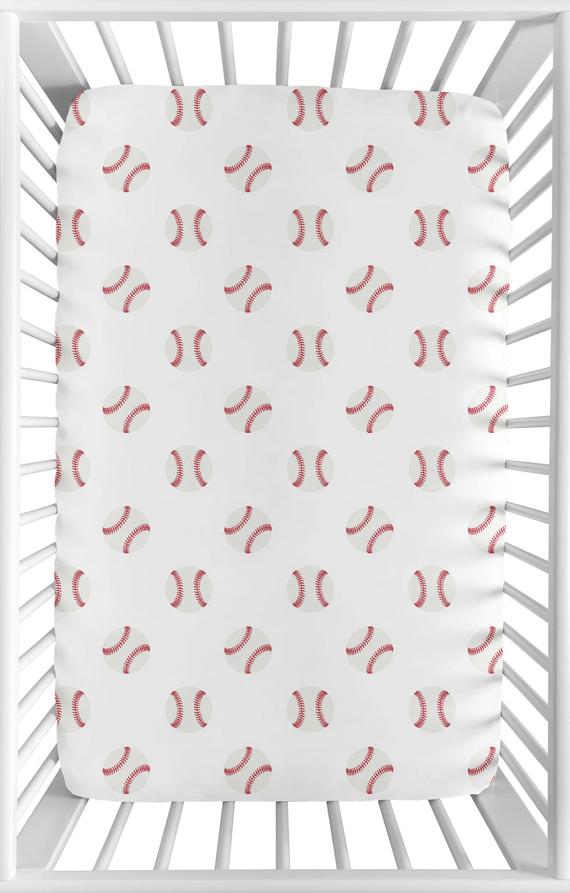 Baseball Patch Collection Mini Crib Sheet