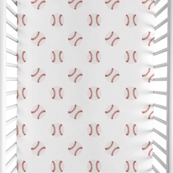 Baseball Patch Collection Mini Crib Sheet
