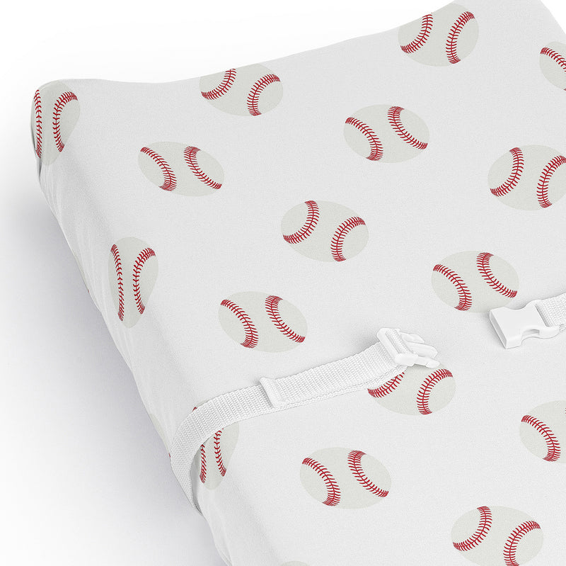 Baseball Patch Collection Changing Pad Cover Sheet