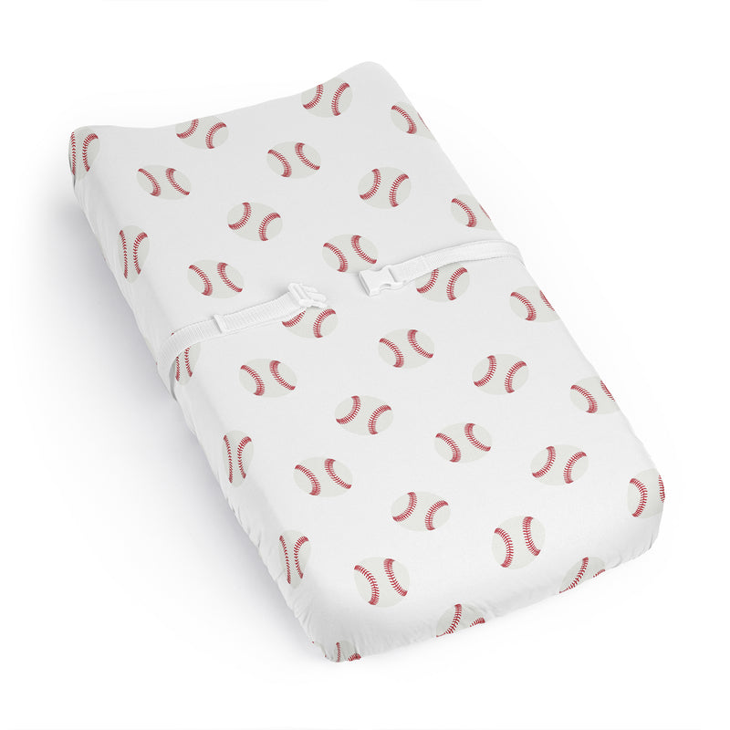 Baseball Patch Collection Changing Pad Cover Sheet