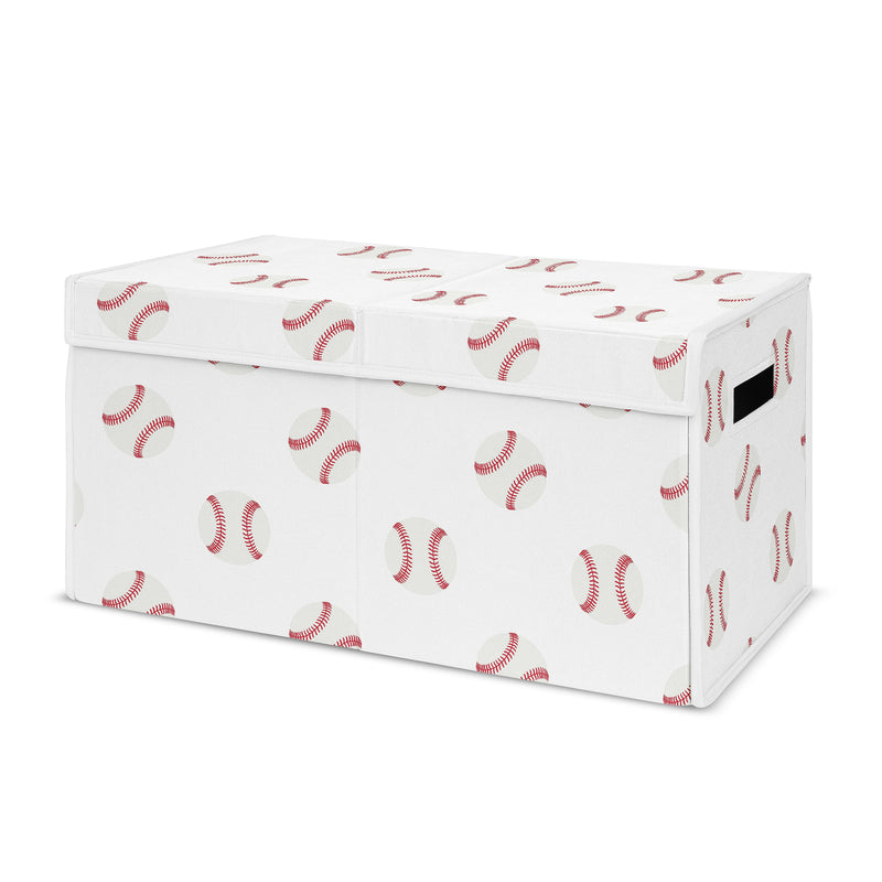 Baseball Patch Collection Fabric Toy Bin Storage