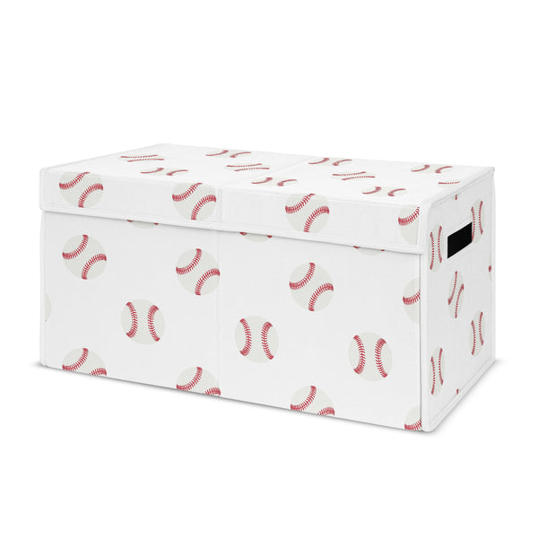 Baseball Patch Collection Fabric Toy Bin Storage