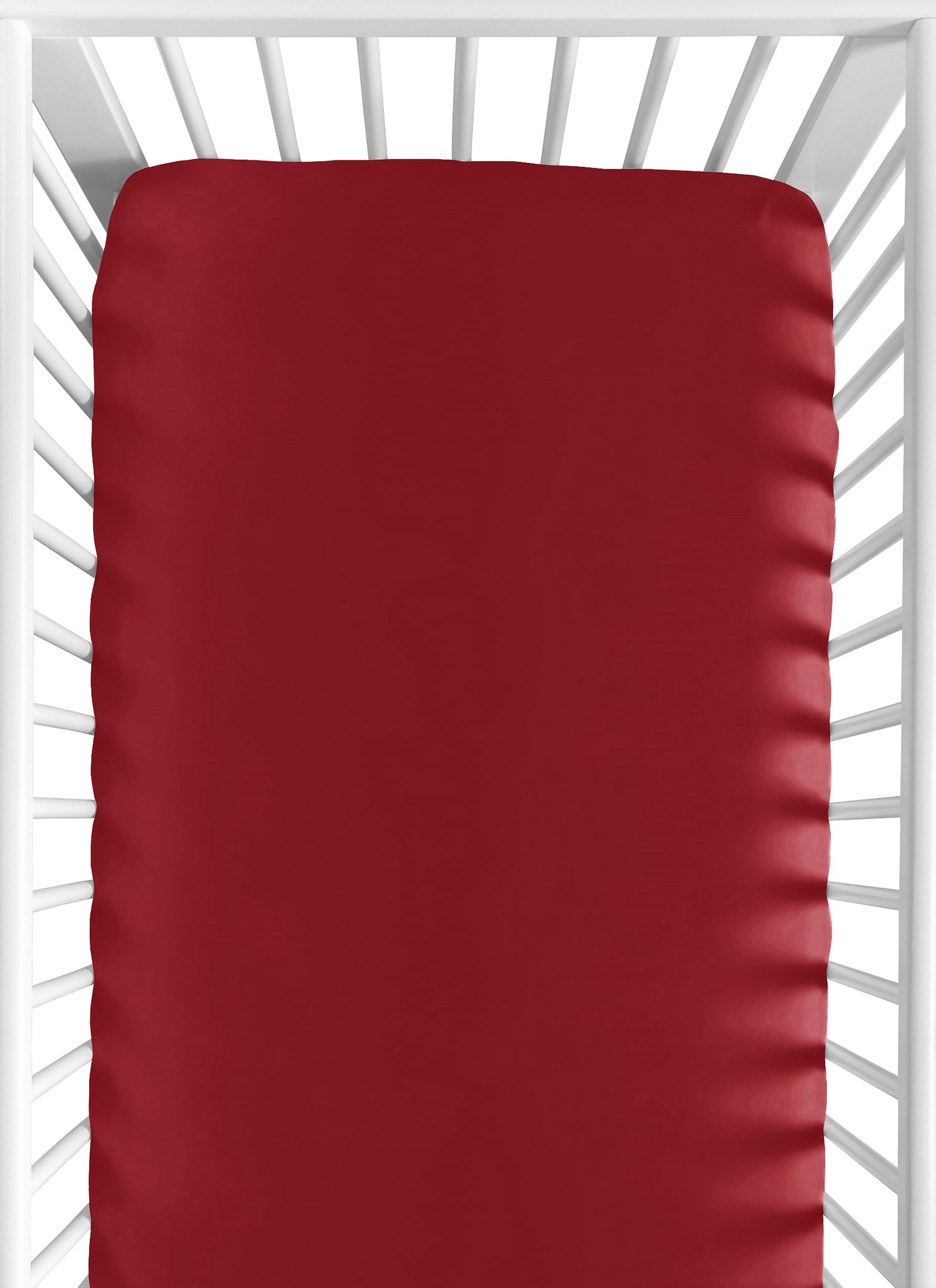 Baseball Patch Collection Crib Sheet - Solid Red