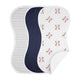 Baseball Patch Collection Absorbent Burp Cloths - 3 Pack Set