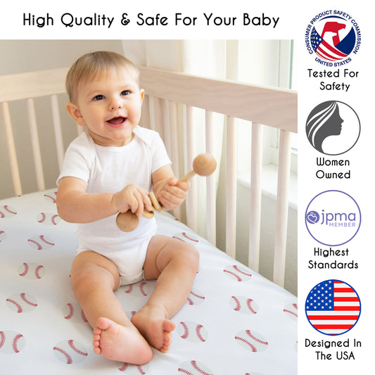 Baseball Patch Collection 3 Pack Crib Sheets