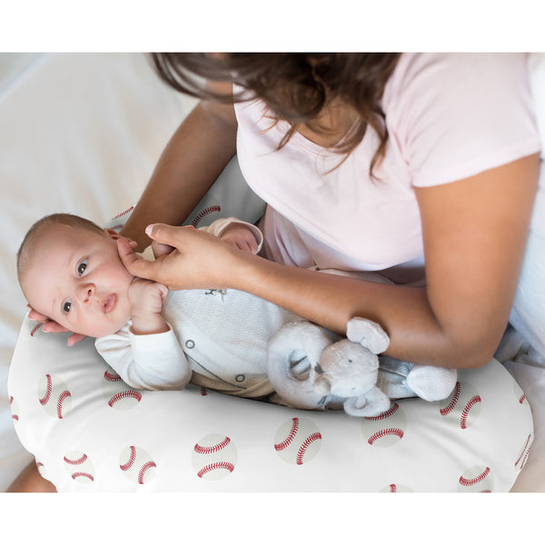 Baseball Patch Collection Nursing Breastfeeding Pillow Cover alternate view