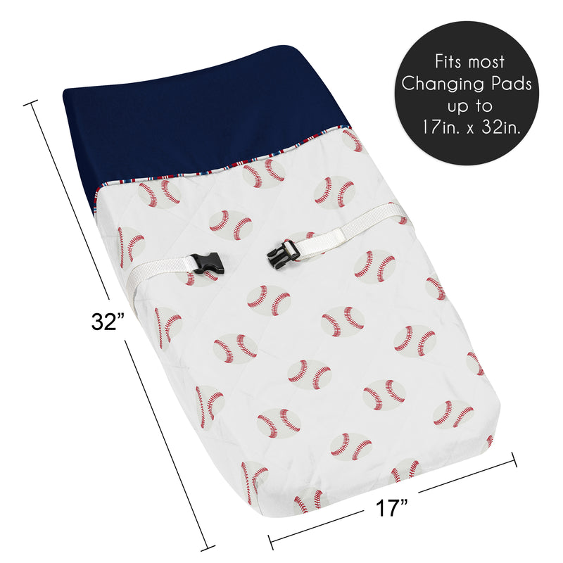 Baseball Patch Collection Changing Pad Cover