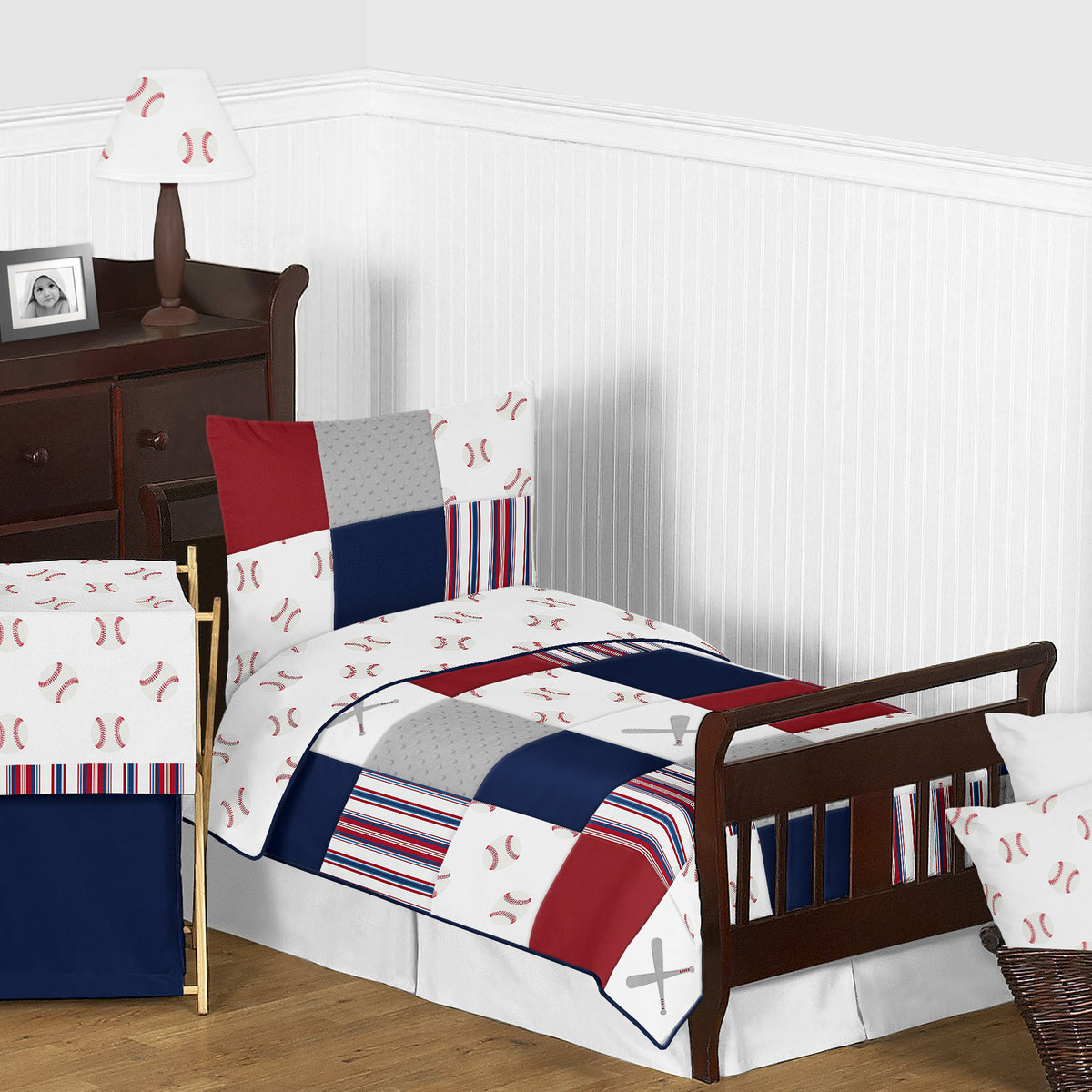 Baseball Patch Collection Toddler Bedding