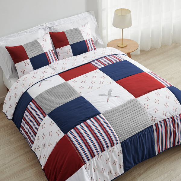 Baseball Patch Collection Full/Queen Bedding