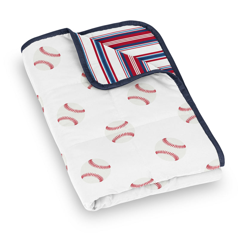 Baseball Patch Collection Toddler 5lbs Weighted Blanket for Kids