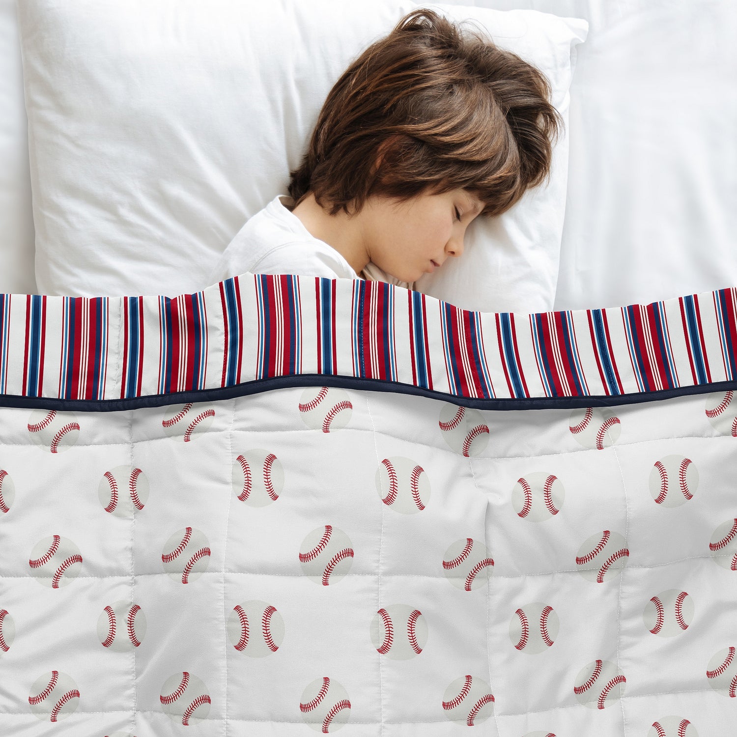 Baseball Patch Collection Toddler 5lbs Weighted Blanket for Kids
