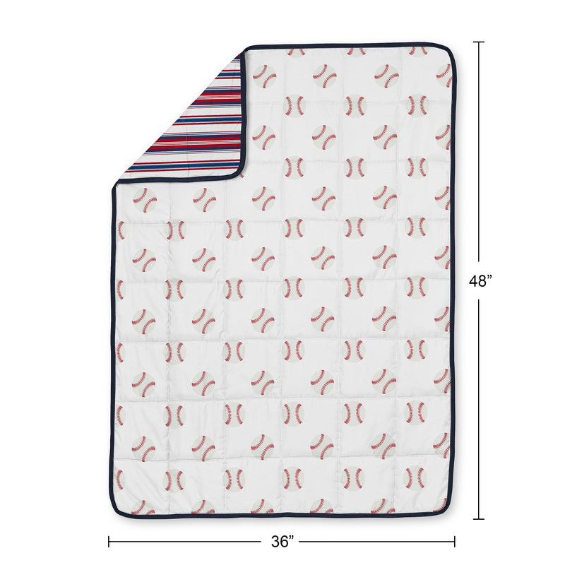 Baseball Patch Collection Toddler 5lbs Weighted Blanket for Kids