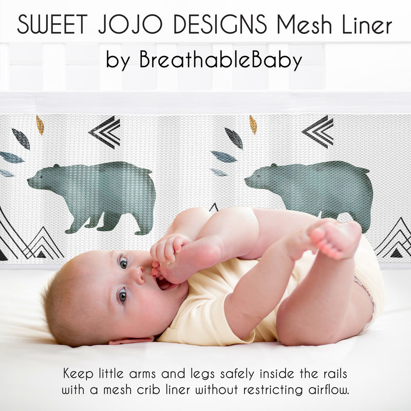 Bear Mountain Collection Sweet Jojo Designs + BreathableBaby Breathable Mesh Crib Liner