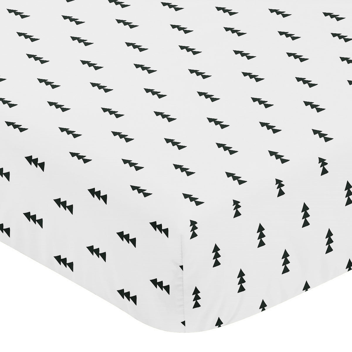Bear Mountain Collection Crib Sheet - Triangle Tree Print