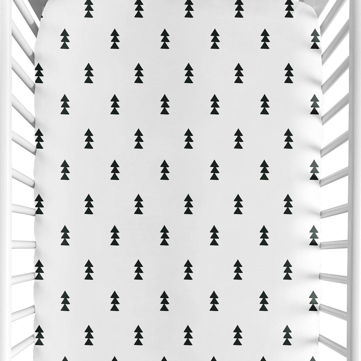 Bear Mountain Collection Crib Sheet - Triangle Tree Print