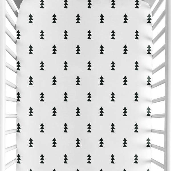 Bear Mountain Collection Crib Sheet - Triangle Tree Print