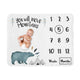 Bear Mountain Collection Monthly Milestone Baby Blanket