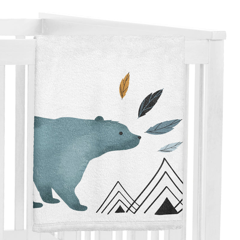 Bear Mountain Collection Monthly Milestone Baby Blanket