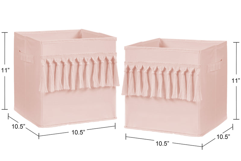 Bohemian Pink Collection Foldable Fabric Storage Bins