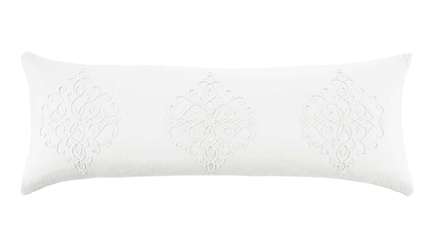 Bohemian White Collection Full Length Body Pillow Cover