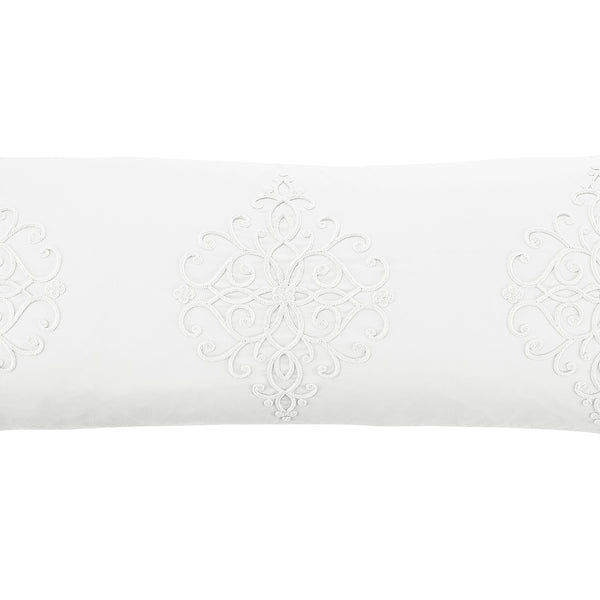 Bohemian White Collection Full Length Body Pillow Cover