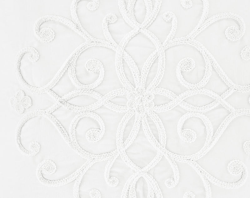 Bohemian White Collection Full Length Body Pillow Cover
