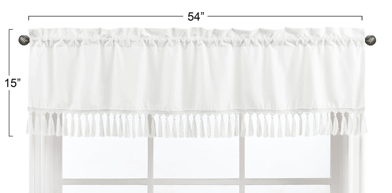 Bohemian White Collection Window Valance