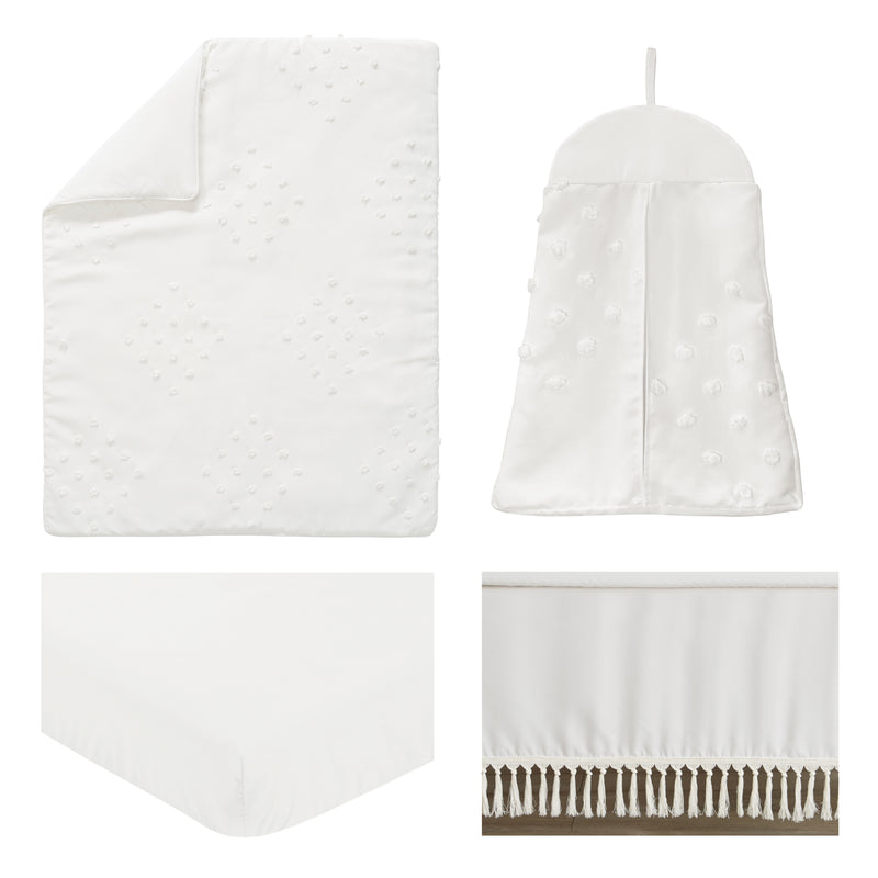 Boho Dot Ivory Collection 4 Piece Crib Bedding