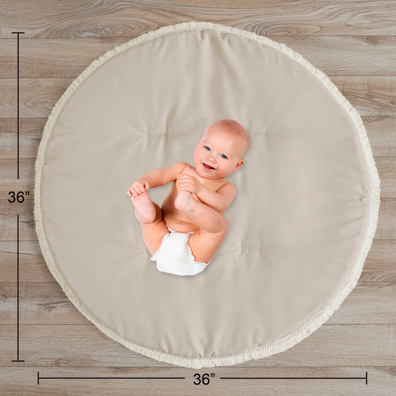 Boho Fringe Linen Collection Playmat
