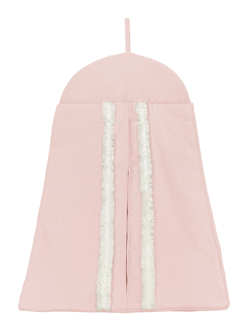Boho Fringe Pink and Ivory Collection 4 Piece Crib Bedding