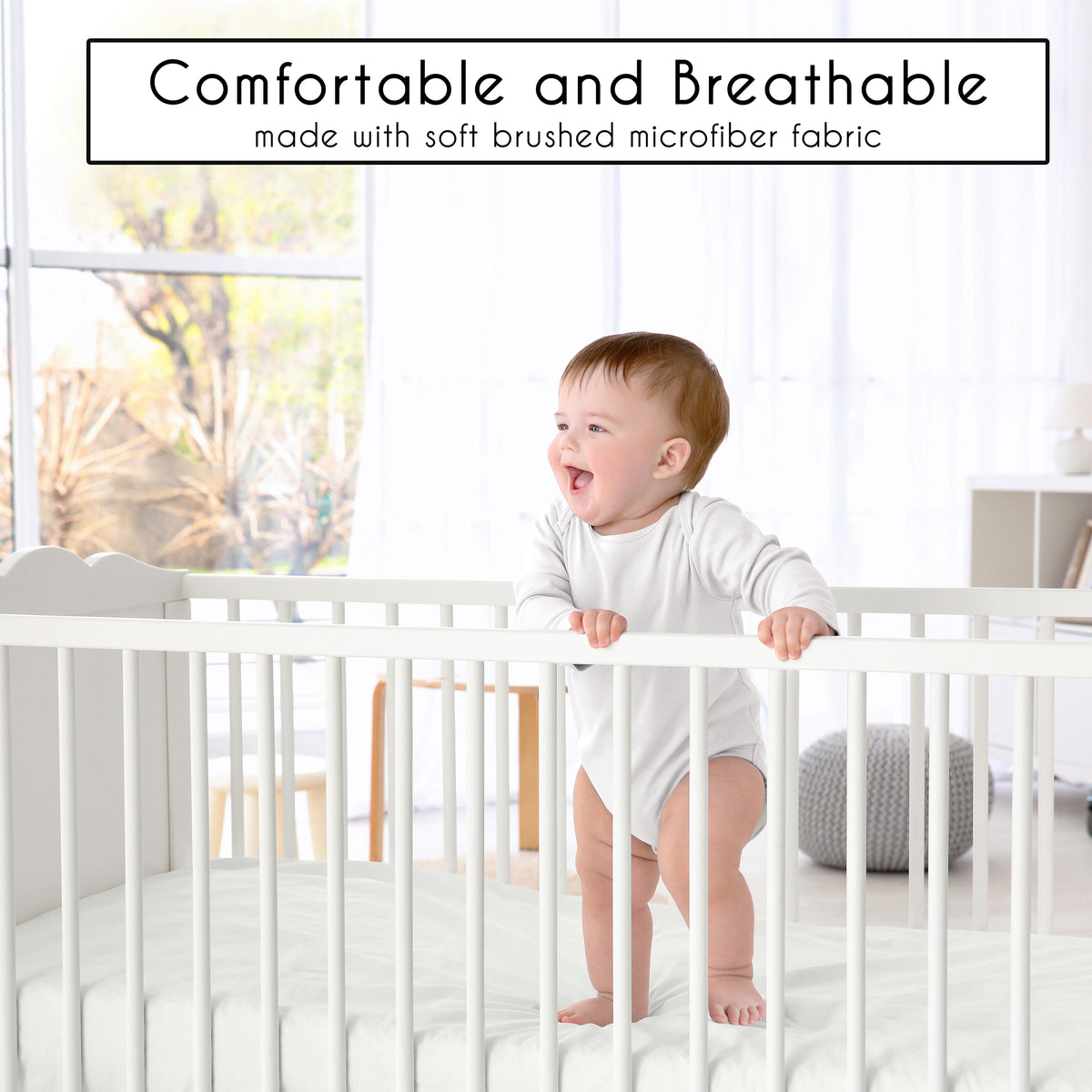 Boho Fringe Dark Green and Ivory Collection 4 Piece Crib Bedding