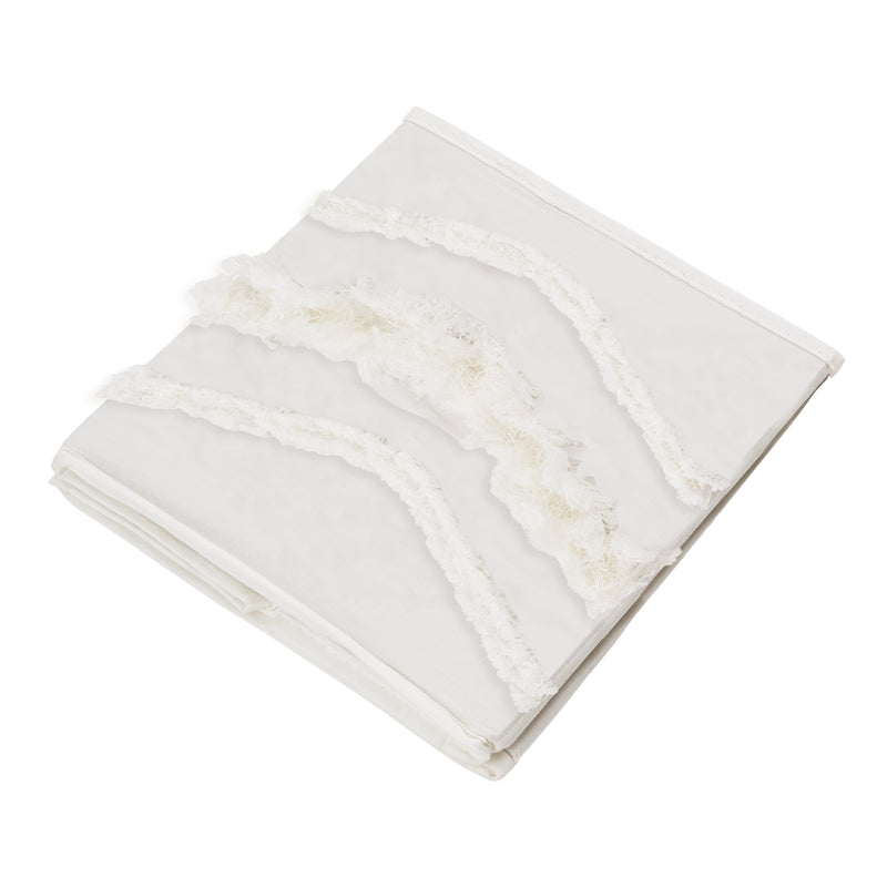 Boho Fringe Collection Tufted Foldable Fabric Storage Bins