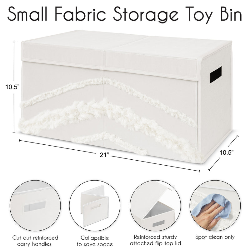 Boho Fringe Collection Tufted Fabric Toy Bin Storage