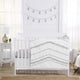 Boho Fringe White and Grey Collection 4 Piece Crib Bedding