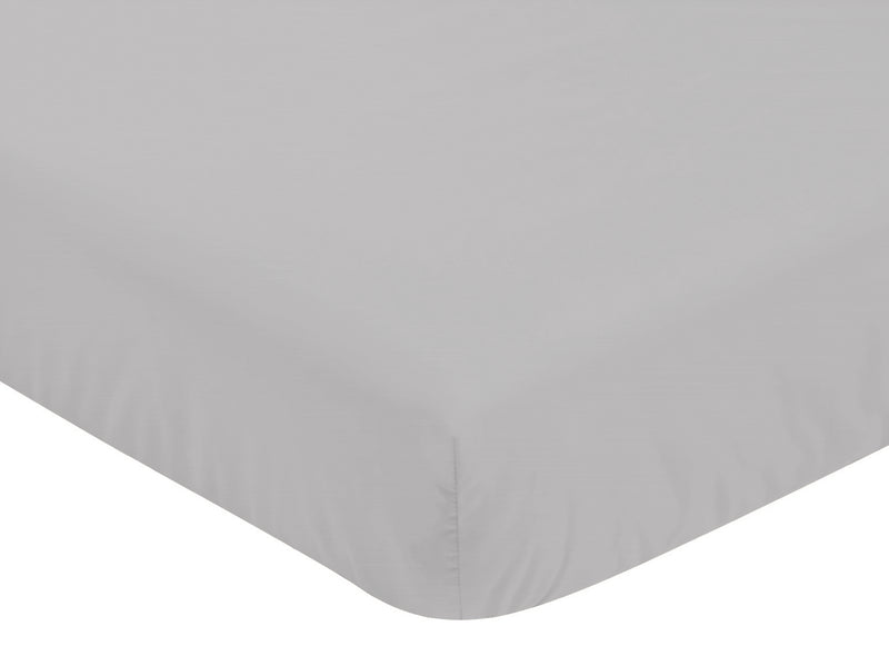 Boho Fringe White and Grey Collection 4 Piece Crib Bedding