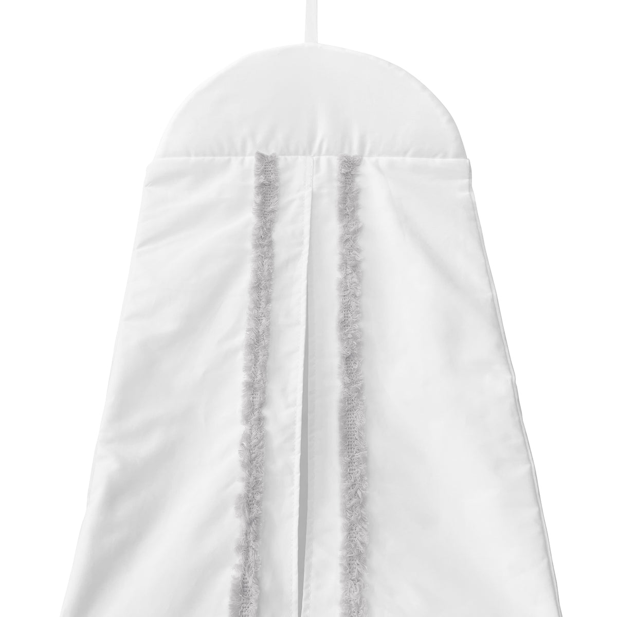 Boho Fringe White and Grey Collection 4 Piece Crib Bedding