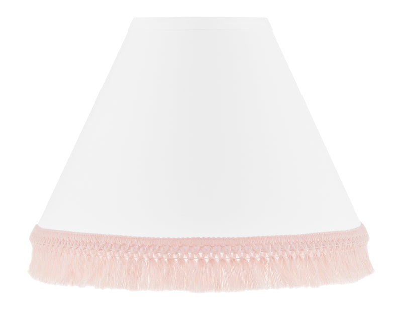 Boho Fringe White and Pink Collection Lamp Shade