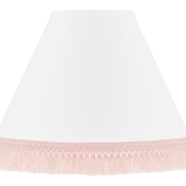 Boho Fringe White and Pink Collection Lamp Shade