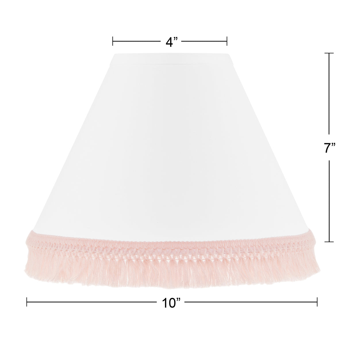 Boho Fringe White and Pink Collection Lamp Shade