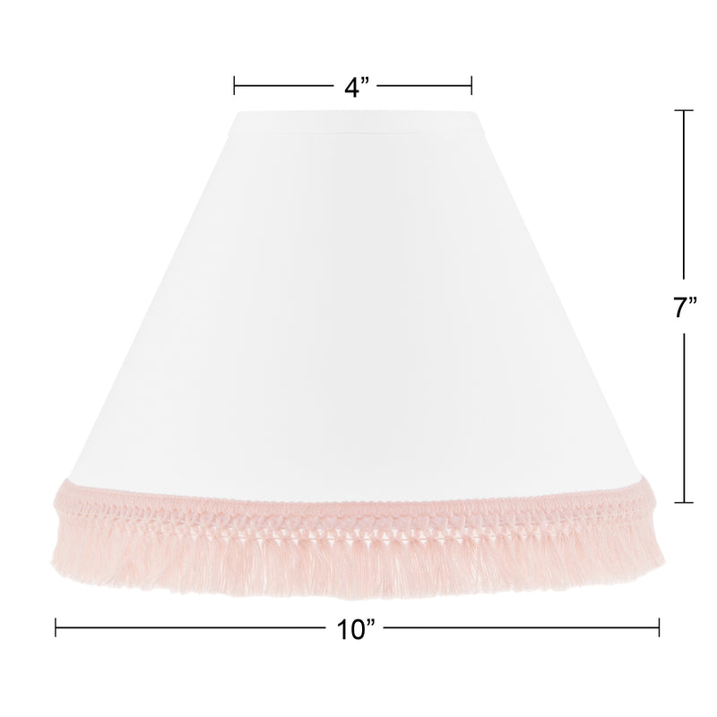 Boho Fringe White and Pink Collection Lamp Shade