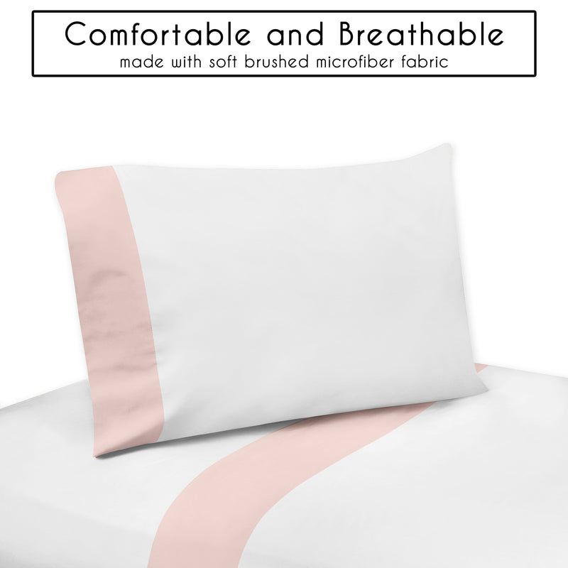 Boho Fringe White and Pink Collection Toddler Bedding